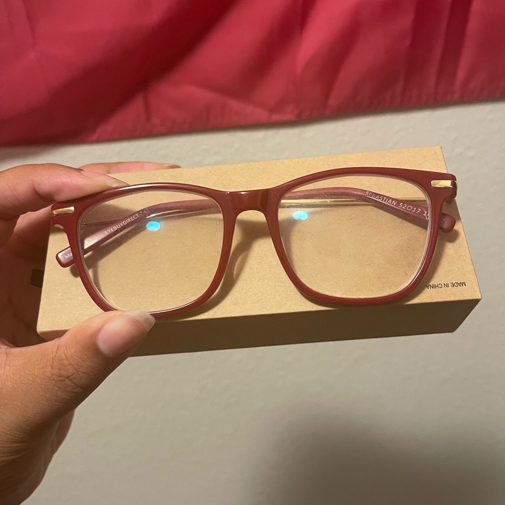 Burgundy Prescription Glasses